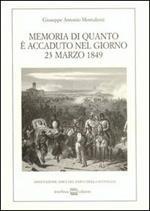 Memoria di quanto è accaduto nel giorno 23 marzo 1849. La battaglia di Novara nel diario di un parroco