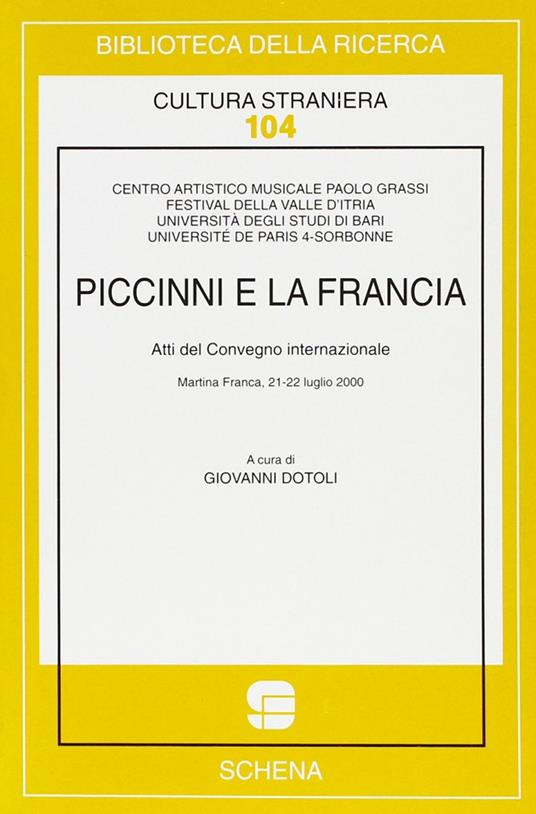 Piccinni e la Francia - copertina