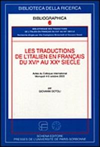 Les traductions de l'italien en français du XVI/e au XX/e siècle - copertina