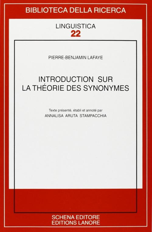 Introduction sur la théorie des synonymes - P. Benjamin Lafaye - copertina