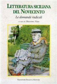 Letteratura siciliana del Novecento. Le domande radicali - copertina