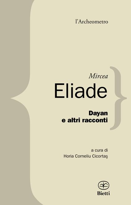 Dayan e altri racconti - Mircea Eliade - copertina