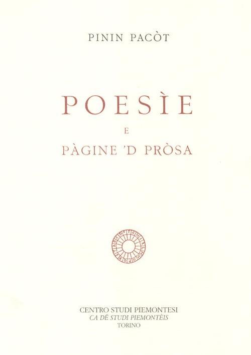 Poesìe e pàgine 'd pròsa - Pinin Pacòt - copertina