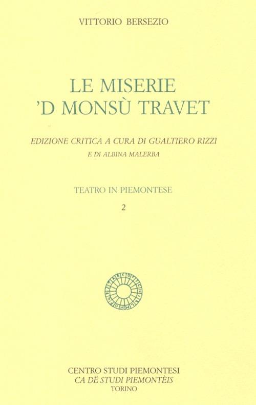 Le miserie 'd monsù Travet - Vittorio Bersezio - copertina