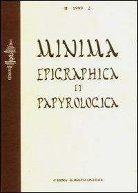 Minima epigraphica et papyrologica. Anno I. Vol. 1 - copertina