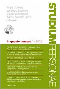 Studium personae. Rivista culturale dell'Istituto superiore di scienze religiose Mons. A. Pecci di Matera (2012). Vol. 1 - copertina