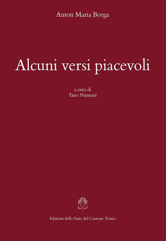 Alcuni versi piacevoli - Anton Maria Borga - copertina