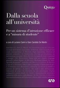 Dalla scuola all'università. Per un sistema d'istruzione efficace e «a misura di studente» - copertina