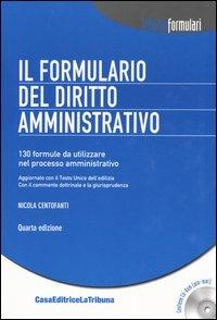 Il formulario del diritto amministrativo. Con CD-ROM - Nicola Centofanti - copertina