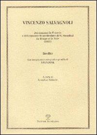 Dei romanzi in Francia e del romanzo in particolare di M. Stendhal «Le Rouge et le Noir». Inedito. Con integrazioni autografe e postille di Stendhal - Vincenzo Salvagnoli - copertina