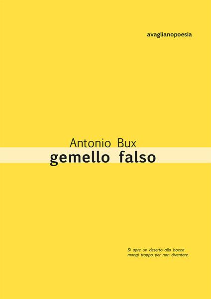 Gemello falso - Antonio Bux - copertina