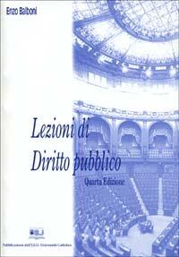 Lezioni di diritto pubblico - Enzo Balboni - copertina