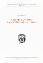 A priori kantiano e meccanica quantistica