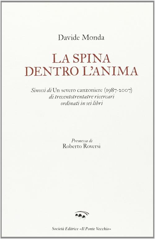 La spina dentro l'anima - Davide Monda - copertina