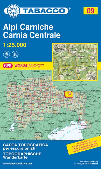 Alpi Carniche. Carnia centrale 1:25.000 - copertina