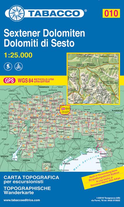 Dolomiti di Sesto 1:25.000 - copertina