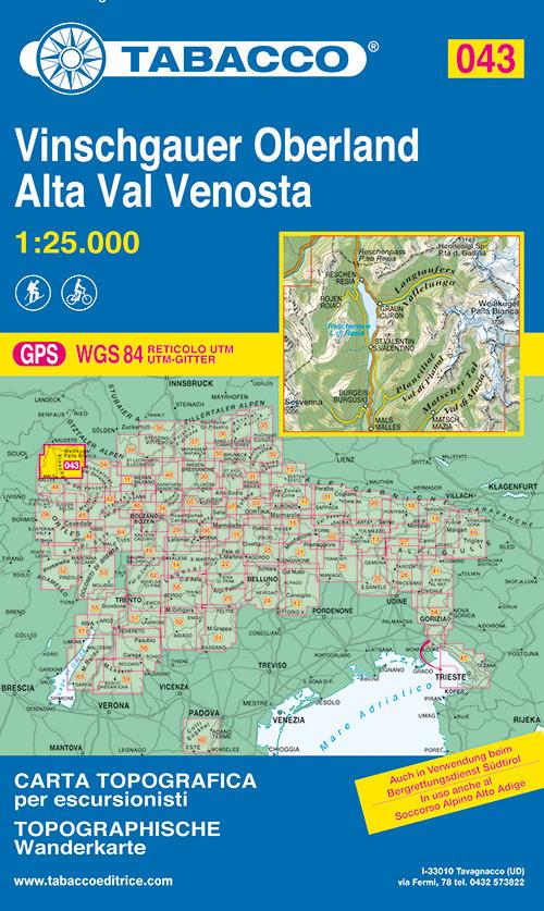 Alta val Venosta-Vinschgauer Oberland 1:25.000 - copertina