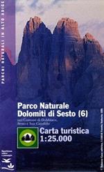 Parco naturale di Sesto nei comuni di Dobbiaco, Sesto e San Candido 1:25.000