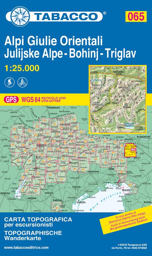 Alpi Giulie Orientali - Bohinj - Triglav 1:25.000 - copertina