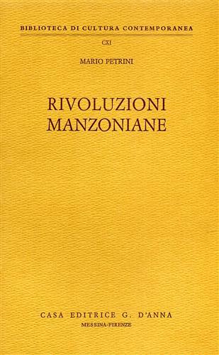 Rivoluzioni manzoniane - Mario Petrini - copertina