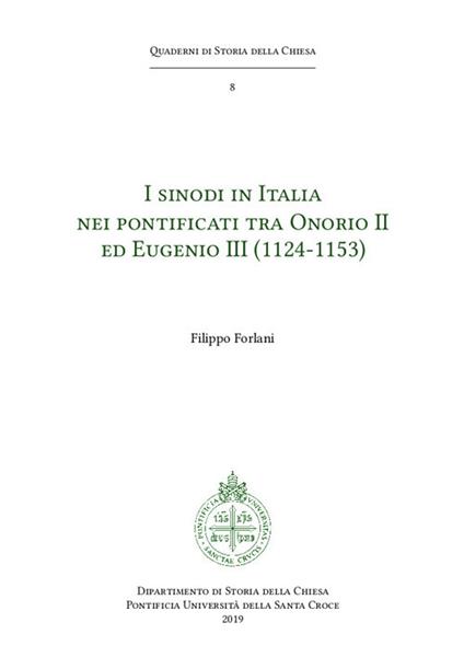 I sinodi in Italia nei pontificati tra Onorio II ed Eugenio III (1124-1153) - Filippo Forlani - ebook