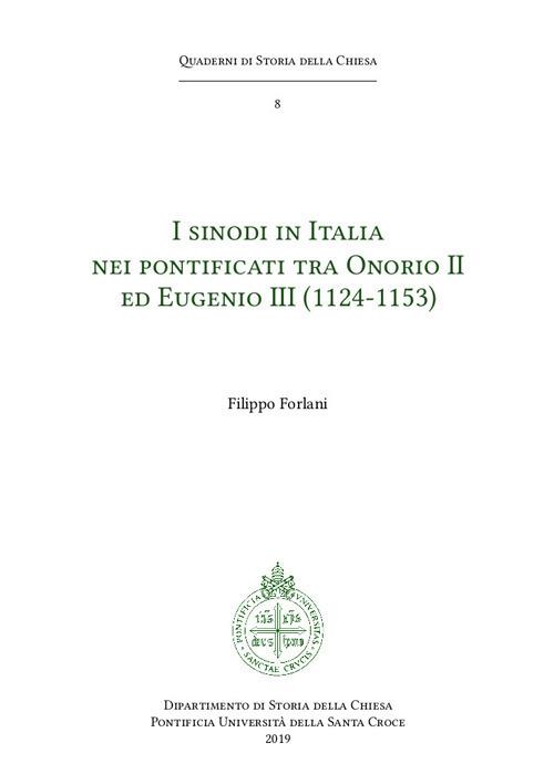 I sinodi in Italia nei pontificati tra Onorio II ed Eugenio III (1124-1153) - Filippo Forlani - ebook