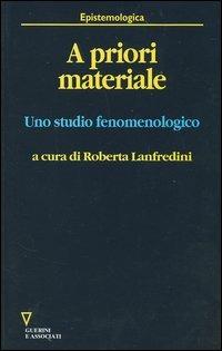 A priori materiale. Uno studio fenomenologico - copertina