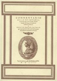 Commentario delle più notabili & mostruose cose d'Italia & altri luoghi. Catalogo de gli inventori delle cose che si mangiano & beveno - Ortensio Lando - copertina