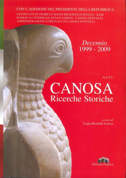 Canosa. Ricerche storiche 2009 - copertina