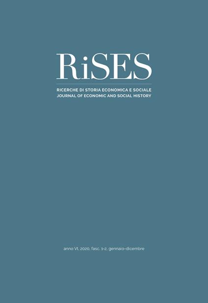 RiSES. Ricerche di storia economica e sociale (2000). Vol. 1-2 - copertina