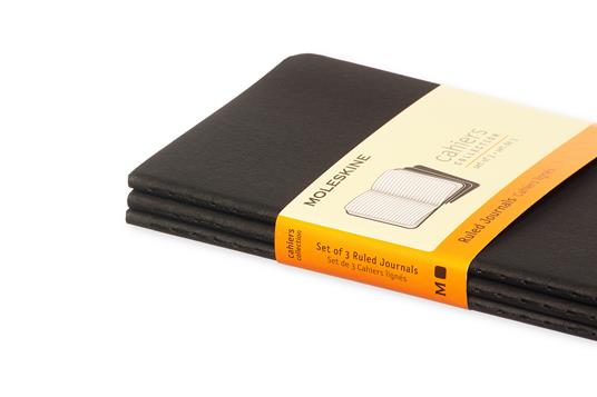 Quaderno Cahier Journal Moleskine pocket a righe nero. Black. Set da 3 -  Moleskine - Cartoleria e scuola | IBS
