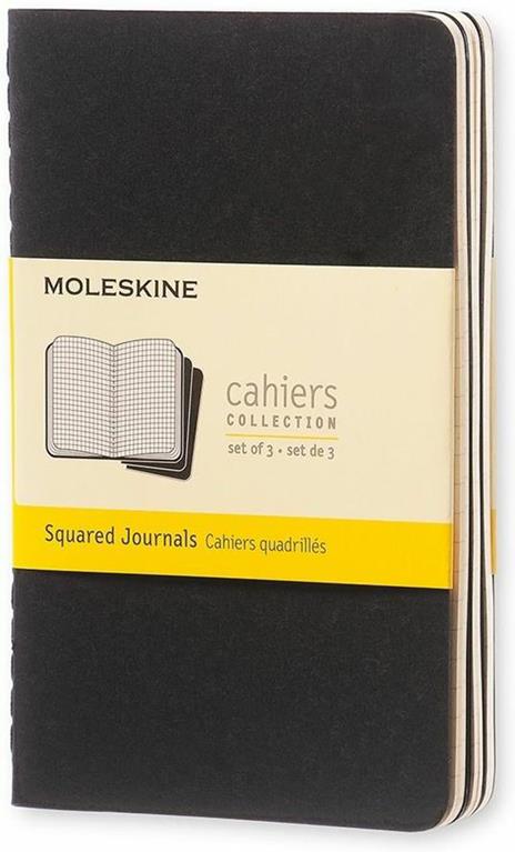 MOLESKINE Quaderno Cahier A5 497-0 in bianco, nero 3 pezzi - 154300 -  Papeterie Fischer AG