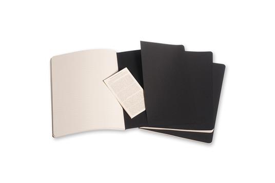 Quaderno Cahier Journal Moleskine XL a righe nero. Black. Set da 3 - 4