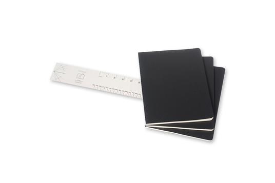 Quaderno Cahier Journal Moleskine XL a pagine bianche nero. Black. Set da 3 - 3