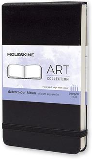 Album per acquerelli Art Watercolor Album Moleskine pocket copertina rigida nero. Black