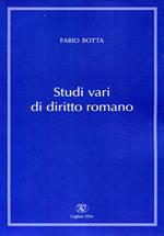 Studi vari di diritto romano