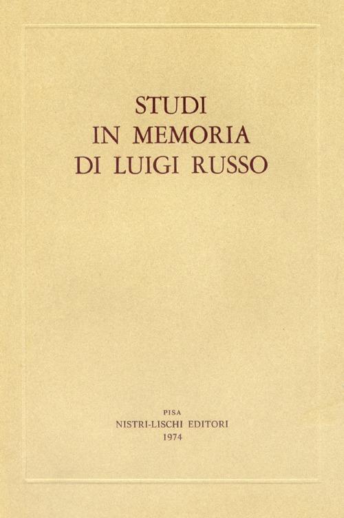 Studi in memoria di Luigi Russo - copertina