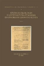 Studi di filologia e letteratura italiana in onore di Gianvito Resta