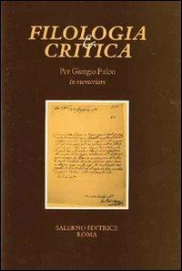 Per Giorgio Fulco in memoriam. Fascicolo speciale di «Filologia e Critica» - copertina