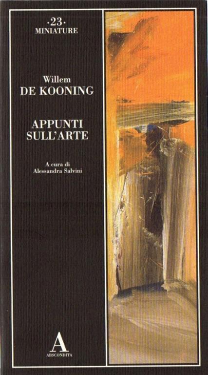 Appunti sull'arte - Willem De Kooning - copertina