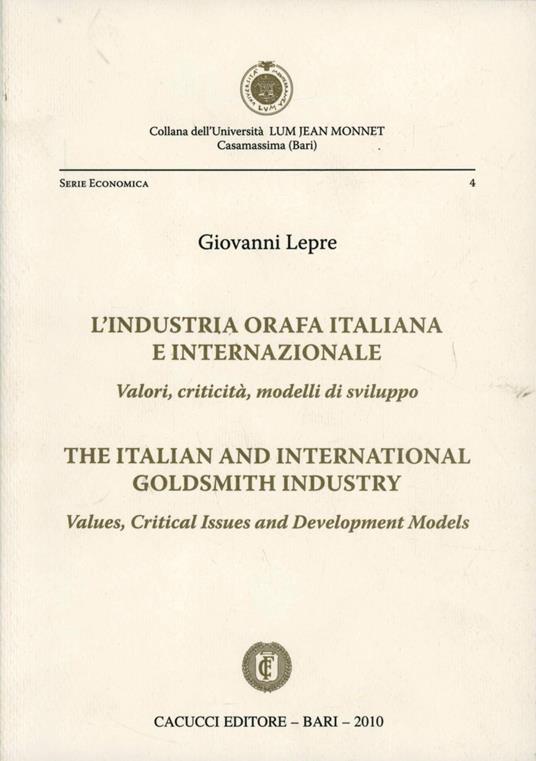 L' industria orafa italiana e internazionale - Giovanni Lepre - copertina