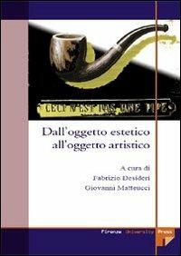 Dall'oggetto estetico all'oggetto artistico - copertina