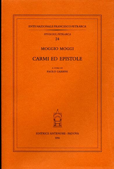 Carmi ed epistole - Moggio Moggi - copertina