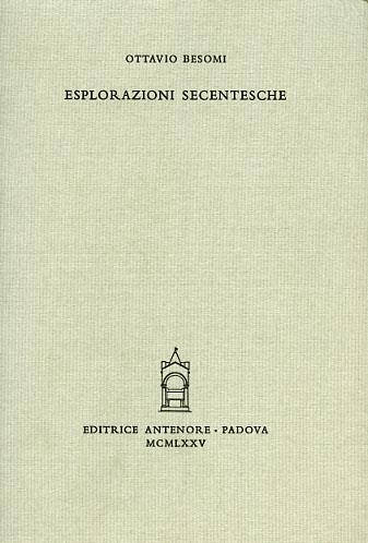 Esplorazioni secentesche - Ottavio Besomi - copertina