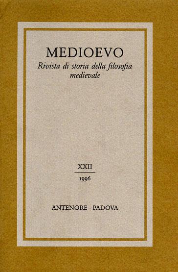 Medioevo. Rivista di storia della filosofia medievale. Vol. 22 - copertina