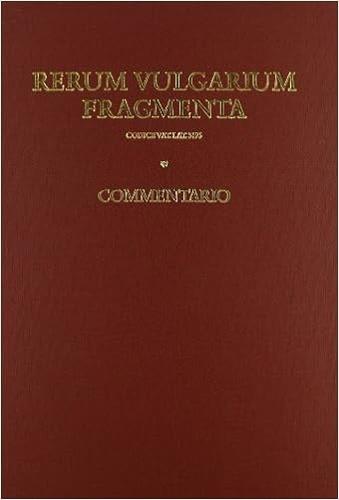 Commentario al fac-simile dei Rerum vulgarium fragmenta. Cod. Vat. Lat. 3195 - copertina