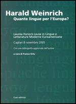 Harald Weinrich. Quante lingue per l'Europa