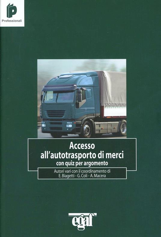 Accesso all'autotrasporto di merci con quiz per argomento - copertina