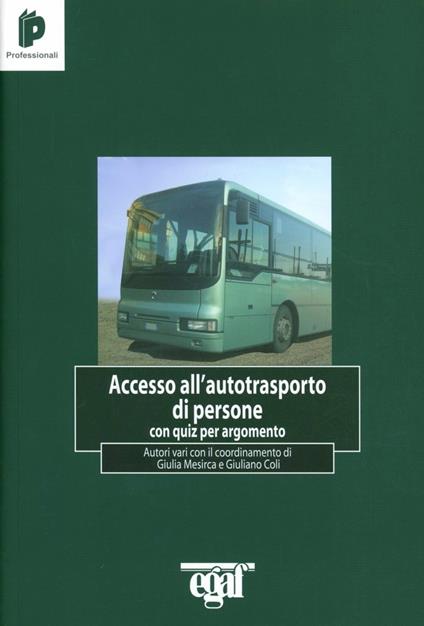 Accesso all'autotrasporto di persone con quiz per argomento - copertina