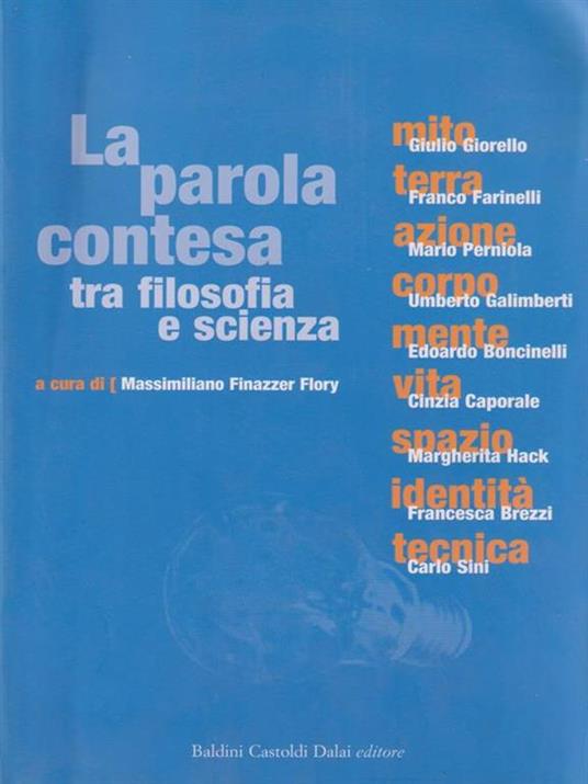 La parola contesa tra filosofia e scienza - copertina